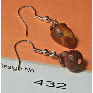 Flame Jasper Gemstone Earring endurance, courage. Protection  432